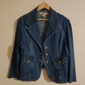 Blazer style jean jacket